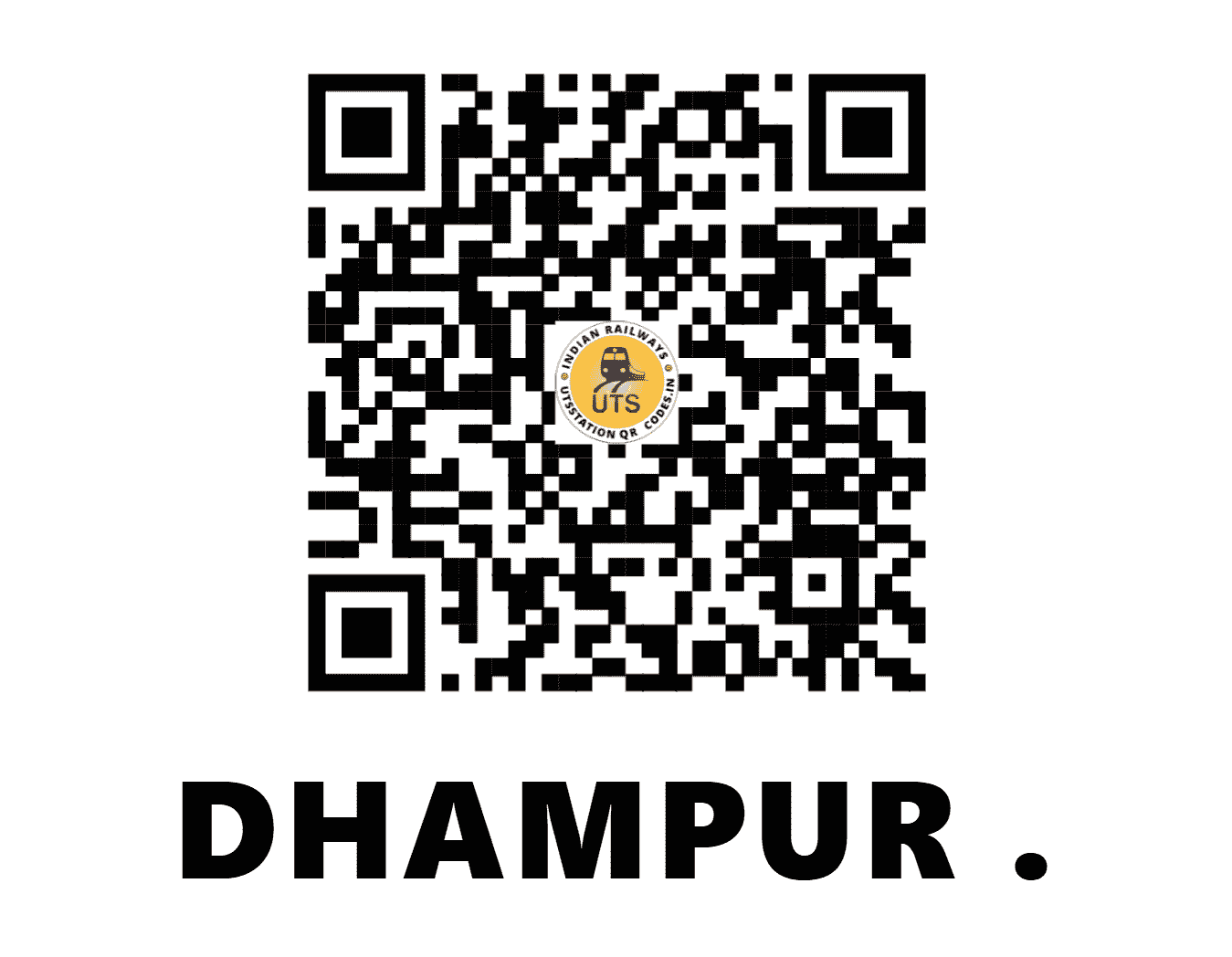 UTS QR Code for DHAMPUR . - DPR - NR (UTTAR PRADESH)